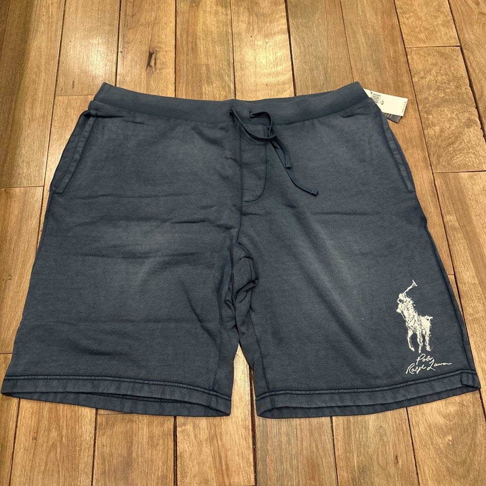 Polo Ralph Lauren Men's 2XLT Clancy Blue Big Pony Fleece Sweat Shorts Big $125